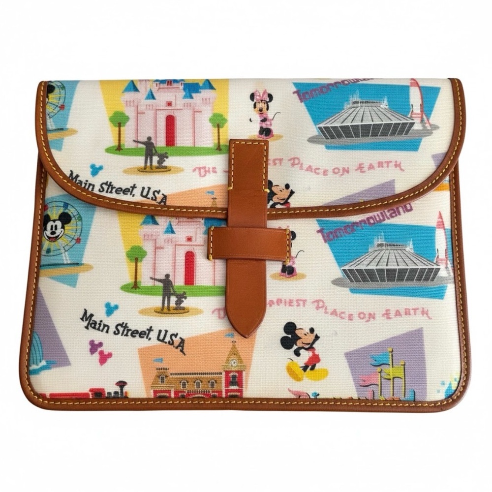 Disney Dooney & Bourke Disneyland Retro Attractions iPad Case RARE
